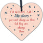 Best Friends Are Like Stars Friendship Sign Wood Heart Plaque Gift Thank You