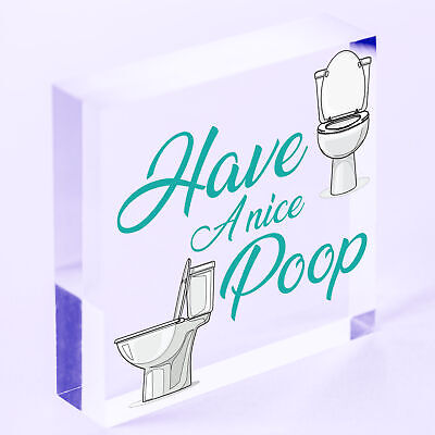 Having A Nice Poop Novelty Bathroom Sign Funny Toilet Joke Loo Wall Door Plaque