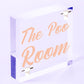 The Poo Room Shabby Chic Bathroom Toilet Loo Plaque Funny Novelty Door Sign