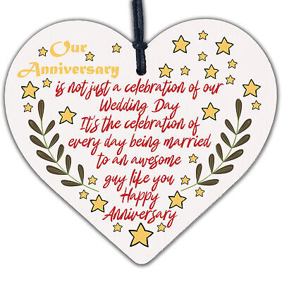 Wedding Anniversary Gifts Heart First Wedding Anniversary Card Husband For Him