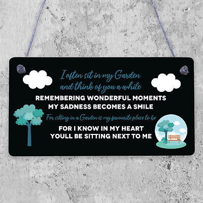 Garden Memorial Sign Hanging Outdoor Sign Wall Door Plaque Summerhouse Sign