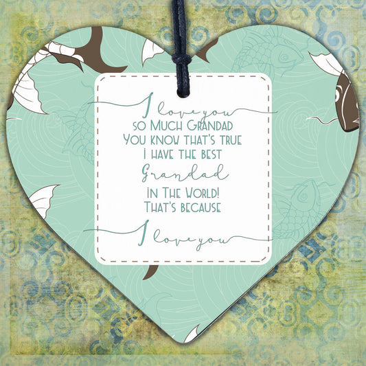 Thank You Grandad Gift For Birthday Christmas Heart Keepsake Grandparent Gifts