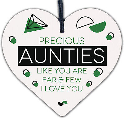 Auntie Aunt Aunty Gifts For Birthday Christmas Wood Heart Plaque Friendship Gift