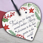 Thank you Step Mum Special Message Hanging Wooden Heart