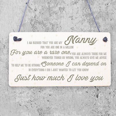 Christmas Gift For Nanny Hanging Sign Grandparent Gift Thank You Gift For Her