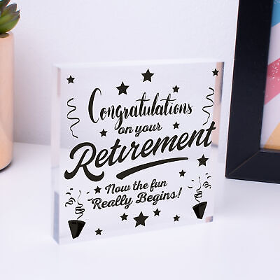 Retirement Congratulations Keepsake Handmade Wooden Heart Friendship Gift Plaque