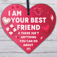 Best FRIEND Christmas Gift For Girls Heart Funny Friendship Gift Birthday Plaque