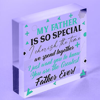 Dad Gift Father FATHERS DAY Wooden Heart Gift For Him Son Daughter Thank You