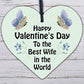 Valentines Gifts For Wife Hanging Engraved Heart LOVE Gift For Her Keepsake