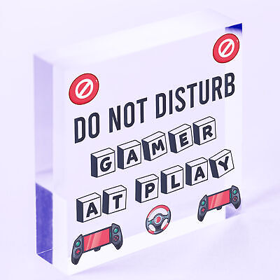 Gamer Gaming Gifts Do Not Disturb Man Cave Bedroom Sign Gift For Son Brother Dad