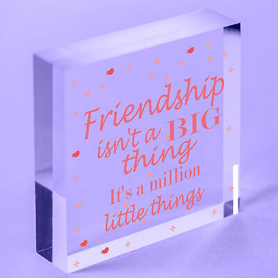 Thank You FRIEND Wood Heart Special Birthday Keepsake Gifts For Her Friendship