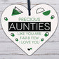 Auntie Aunt Aunty Gifts For Birthday Christmas Wood Heart Plaque Friendship Gift