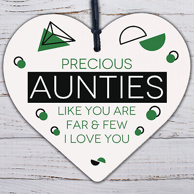 Auntie Aunt Aunty Gifts For Birthday Christmas Wood Heart Plaque Friendship Gift