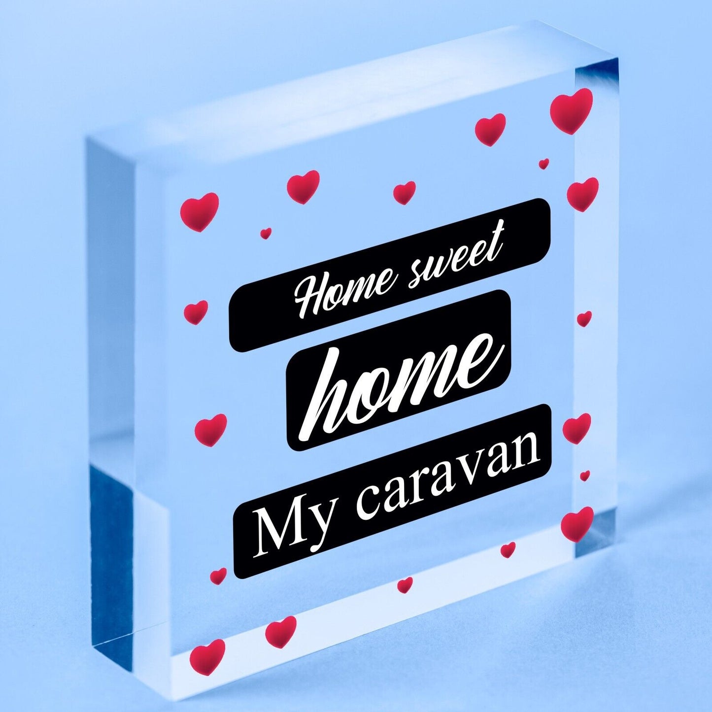 Caravan Home Sweet Home Wooden Plaque Funny Home Decor Shabby Chic Sign Gift