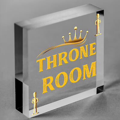 Throne Room Bathroom Toilet Door Plaque Bathroom WC Ladies Gents Sign Funny Gift