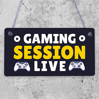 Gaming Live Sign Novelty Games Room Bedroom Gamer Gift For Boys Streamer