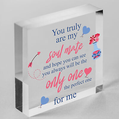 Soulmate Gifts Wood Heart Anniversary Valentines Day Gift Soulmate Birthday Card