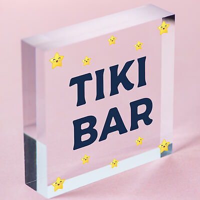 Tiki Bar Accessories Home Bar Decor Novelty Hanging Sign Man Cave Kitchen Gifts