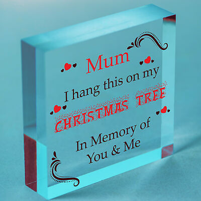 Rememberance Christmas Tree Bauble For Mum Wood Ornament Bauble