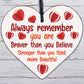 Braver Stronger Smarter & Beautiful Wooden Heart Friendship Plaque Sign