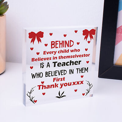 Cute Teacher Gifts Thank You Wooden Heart Leaving School Nursery Gift Keepsake