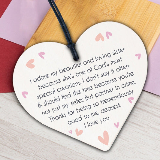 Thank You Best FRIEND Sister Gifts Heart Christmas Friendship Gift Birthday Sign