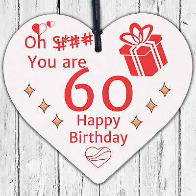 60th Birthday Gifts For Women 60th Birthday Gifts For Men Wooden Heart Keepsake