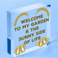 Welcome To My Garden Plaque Outdoor Shed Sign Novelty Chic Decor Friendship Gift