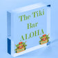 The Tiki Bar Party Hanging Bar Pub Plaque Beer Cocktails Beach Decoration Sign