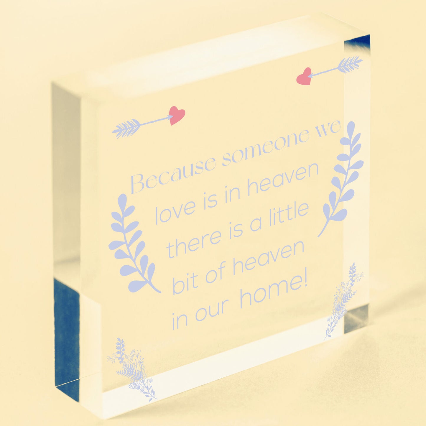 Handmade Heart Plaque Memorial Gift to Remember Lost Loved Ones at Christmas