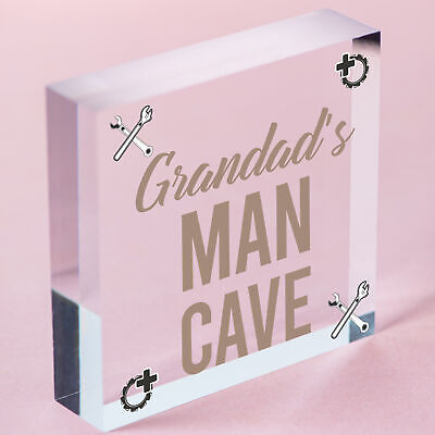 Grandads Man Cave Plaque Grandad Gifts For Christmas Gifts From Grandchildren