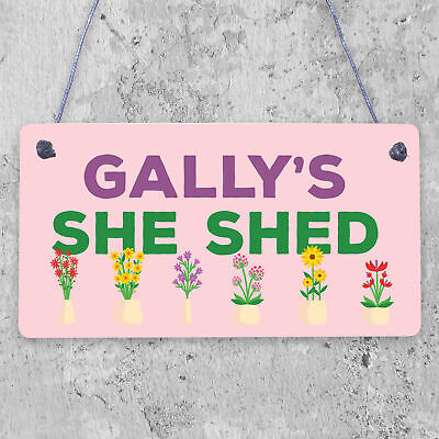 Personalised She Shed Sign Garden Summerhouse Plaque Alcohol Beer Garage Pub