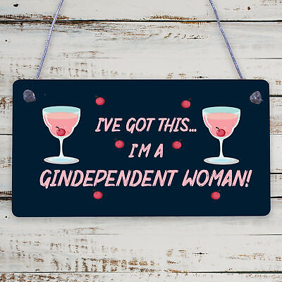 Gindependent Funny Alcohol Man Cave Home Bar Plaque Pub Sign FRIENDSHIP Gift