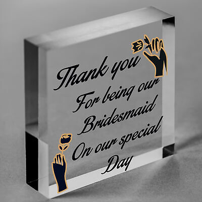 Thank You Wedding Gift Bridesmaid Gifts From Bride Groom