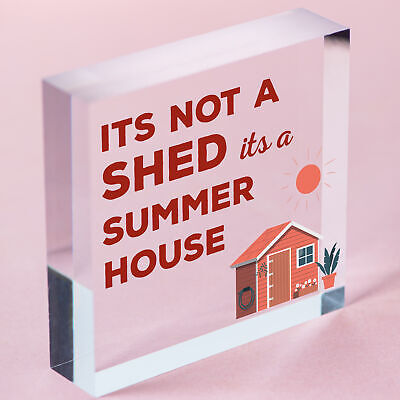 Funny Shed Sign It's Not A Shed, It's A Summer House Novelty Garden Shed Plaque