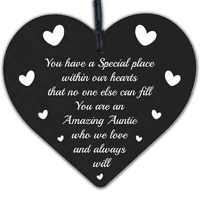 Amazing Auntie Gifts For Birthday Wooden Heart Sign Thank You Gifts For Auntie