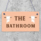 Bathroom Accessories Plaques Sign Novelty Home Decor Grey / Beige Toilet Gifts