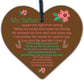 My Father Fathers Day Dad Wood Heart Sign Memorial Plaque For Him Daughter Gift