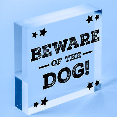 Beware Of The Dog Novelty Wooden Hanging Shabby Chic Plaque Dog Owner Sign Gift