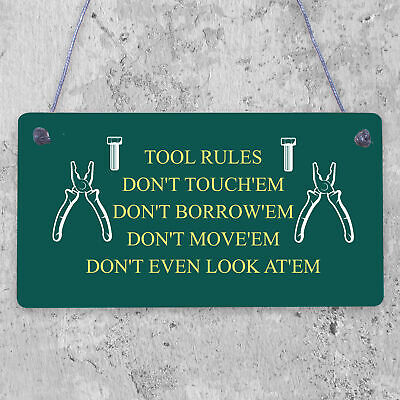 Funny Tools Sign For Man Cave Garage Shed Door Sign Gift For Men Dad Grandad