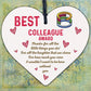 Best Colleague Award Hanging Heart Plaque Work Friendship FRIEND Sign Thank You