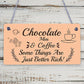 RICH - Chocolate Coffee Men Friendship Gift Hanging Plaque Best Funny Home Sign