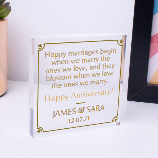 50th Wedding Anniversary Gifts Personalised Golden Wedding Anniversary 50 Years