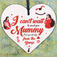 Wooden Heart Gift From Baby To Mummy To Be From Bump Present Baby Keepsake