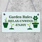 Garden Sign Plaque Hanging Outdoor Sign For Summerhouse Shed Decking Home Gift