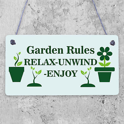 Garden Sign Plaque Hanging Outdoor Sign For Summerhouse Shed Decking Home Gift