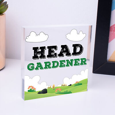 Garden Sign Head Gardener Plaque Garden Shed SummerHouse Sign Gift For Her Him