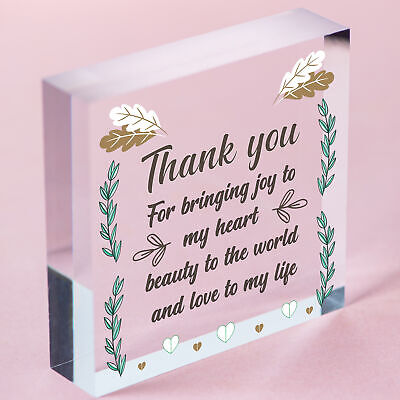 Thank You Gift Wedding Anniversary Wood Heart Gift For Her Husband Wife Friend