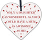 Daughter Gifts From Mum Wood Engraved Keyring Funny Birthday Gift For Daughter