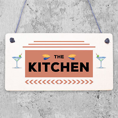 The Kitchen Hanging Plaque Seaside Nautical GIFT Shabby Chic Vintage House Sign